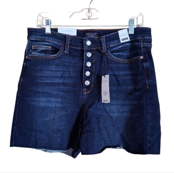 NWT Judy Blue High Waist Button Fly Shorts Size XL - Picture 1 of 5